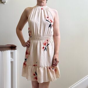 WILFRED ARITZIA Effet Floral Mini Dress Ruffle Feminine Coquette Girly Summer XS